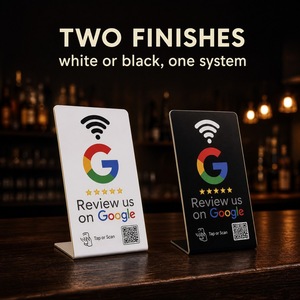 Support <span class=keywords><strong>de</strong></span> Table en Acrylique NFC pour Code QR <span class=keywords><strong>Google</strong></span> Review et Menu – Idéal pour Restaurants, Hôtels, Cafés, Bars – Personnalisable et Sans Contact Intelligent - Product Image 4