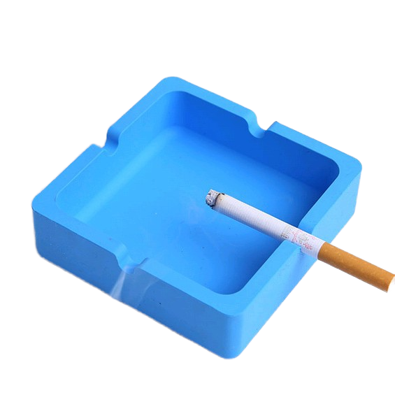 Classic Square Silicone Ashtray Heat Resistant Durable Easy-to-Clean Portable Customizable Smokeless Colorful Multi-Use