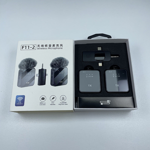 F11-2 Không Dây <span class=keywords><strong>Microphone</strong></span> Kết Nối 3 Trong 1 Tay Báo Cáo Miễn Phí Micro Ve Áo Không Dây Cho Điện Thoại Di Động Đường Phố Cuộc Phỏng Vấn - Product Image 4