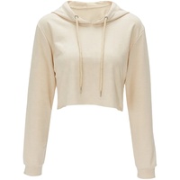 Survêtement à manches longues en coton pour femmes, sweat-shirt à capuche court avec logo personnalisé, vente en gros
