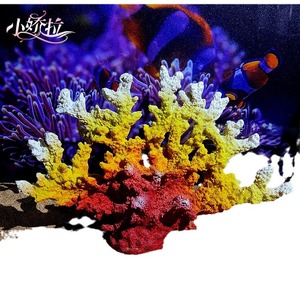 Obral besar akuarium terumbu karang Resin ornamen dekorasi tangki ikan karang berwarna-warni baru tangki laut pemandangan cabang besi