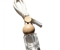 Vente en gros de flacons en verre transparents pour diffuseur d'aromathérapie automobile cylindriques vides de 8 ml, flacon d'huile essentielle avec bouchon sphérique
