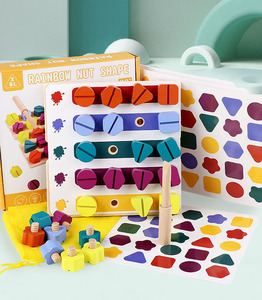 Đồ Chơi Tháo Lắp Đai Ốc Bằng Gỗ Cho Trẻ Em Khối Lắp Ghép Màu Sắc Phù Hợp Với Trò Chơi Montessori <span class=keywords><strong>Sudoku</strong></span> Quà Tặng Giáo Dục Mới - Product Image 4