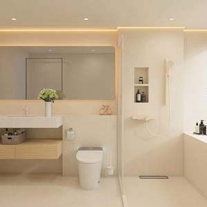 Mueble de Baño con Espejo, Lavabo, Mueble de Madera Contrachapada, Lavabo de Sobre Encimera, Mueble de Baño de Alta Calidad - Product Image 4