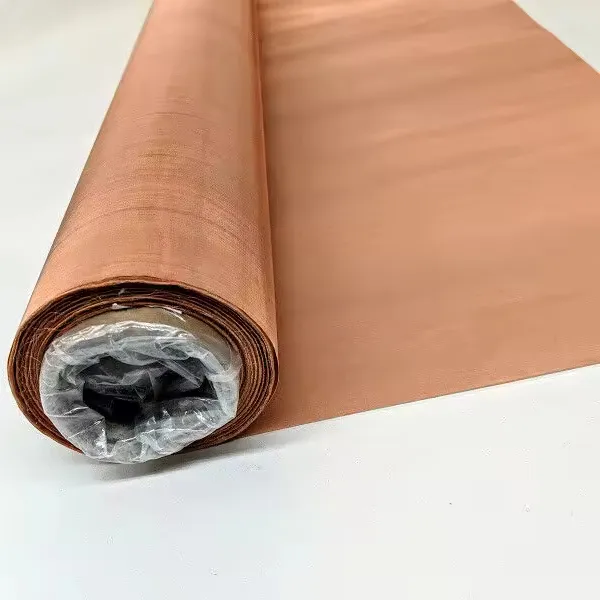 100 180 200 250 mesh conductive copper emi rfi shielding mesh fabric rolls