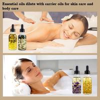 Étiquette personnalisée : Huile essentielle de rose naturelle séchée 60 ml, huile de lavande pour soins corporels et massage, aromathérapie