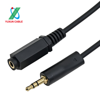 HIFI Kulaklık AUX Splitter Kablo Altın Kaplama Erkek Dişi 3.5mm TRS Stereo Ses Video Uzatma Kablosu Hoparlör Anahtarı için