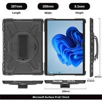 Étui pour tablette Microsoft Surface Pro 11/10/9/8/13/12.3/7/6/5/4 pouces, étui pour ordinateur portable rotatif à 360 degrés, résistant aux chocs, pour Surface Go 4/3/2