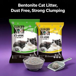 Arena para Gatos de Bentonita con Aroma a Limón, Ecológica, Biodegradable, de Aglutinación Rápida, Libre de Polvo y Control de Olores, 4kg/8kg/20kg - Product Image 1