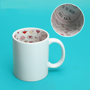 Tazas <span class=keywords><strong>de</strong></span> Gres Blancas para Sublimación, Grado A, 11 oz, Aptas para Contacto con Alimentos, Pintura Interior <span class=keywords><strong>de</strong></span> Color, Regalos para Navidad y San Valentín - Product Image 3