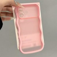 Coque de téléphone magnétique en acrylique style macaron, motif vague de crème glacée, avec finition pulvérisée et toucher doux pour 16 PM/18 Pro Max