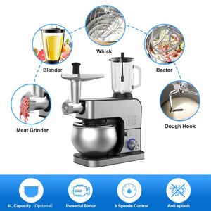 Lote al por mayor de batidoras de pie personalizadas de 1600W, 6 velocidades, tazón de 5L, motor de cobre, silenciosas y con cabezal inclinable para supermercados y grandes almacenes - Product Image 3