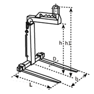 Horquilla de Manipulación para Grúa de Equilibrio Automático de 2T, Accesorio para Torre de Elevación de Palets - Product Image 4