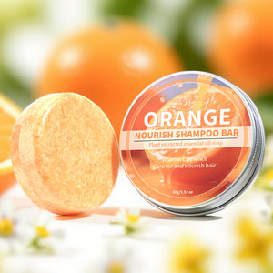 Nouvelle série Vc Barre de shampooing solide à l'huile essentielle d'orange, essence d'extrait de plante contrôle de l'huile des cheveux gras nettoyage en profondeur savon de soin des cheveux - Product Image 1