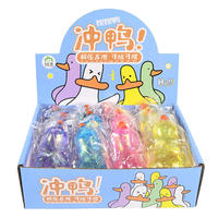 Jouets anti-stress les plus populaires en TPR, mallard coloré avec sucre pailleté, balle anti-stress, jouets de décompression pour enfants