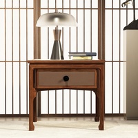 New Chinese Style Home Schlafzimmer Nachttisch Wohnzimmer Massivholz Couch tisch Marmor Tischplatte Eck tisch