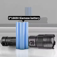Lampe de poche laser blanche rechargeable par USB 20000 lumens 50W haute puissance LED lampe flash tactique pour la chasse et le camping