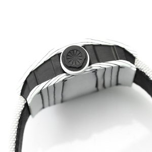 <span class=keywords><strong>Montre</strong></span>-bracelet de sport pour homme 35-01, boîtier blanc squelette automatique en carbone NTPT de qualité supérieure - Product Image 3