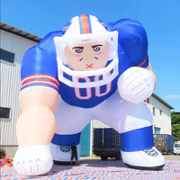 Mascotte gonflable de cricketer professionnel pour l'extérieur