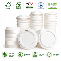 Film écologique 100% biodégradables 80mm 90mm, couverture avec couvercle, gobelet à café réutilisable