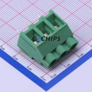 DB910-7.62-3P-GN-P Screw Terminal Block Through hole Component (THT),P=7.62mm Connector 1x3P 7.62mm Green Through Hole - Product Image 1