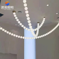 Fournisseur Professionnel de Lampes Suspendues LED Modernes de Luxe pour Couloir d'Hôtel, Lumière Blanche Chaude, Personnalisable, Acrylique Longue pour Escalier
