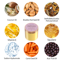 Crème hydratante pour le visage et le corps, vegan, biologique, douce, éclaircissante, blanchissante, améliore l'éclat, beurre corporel, OEM ODM