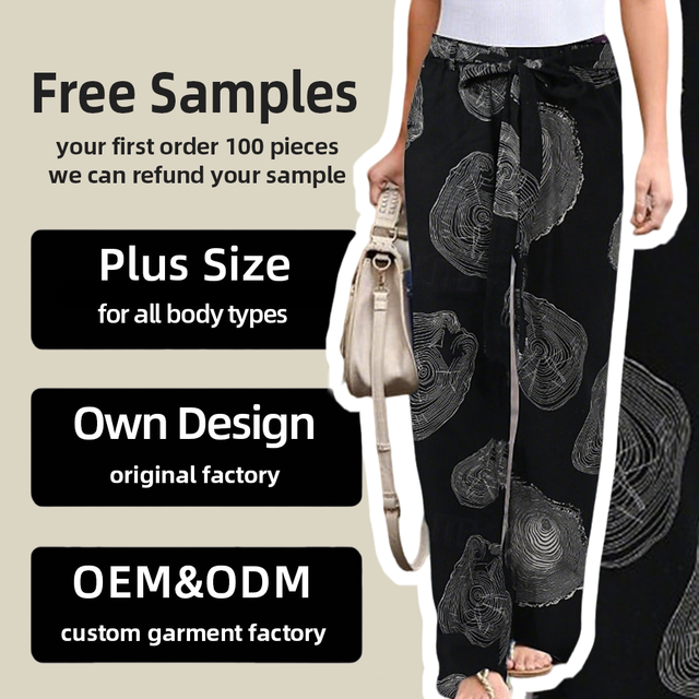 Customizable Custom-made Ladies Summer Casual Trousers Suit Autumn Loose Fit OEM Service Trousers