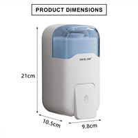 Distributeur de savon liquide en gel manuel mural en plastique écologique imperméable pour salle de bain, bouteilles réutilisables