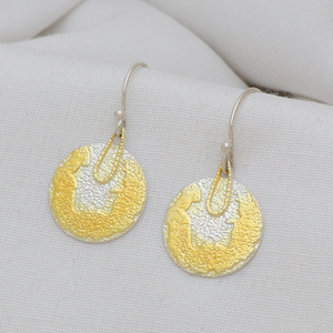 925ชุบทอง18K แฟชั่นคลาสสิกต่างหูแบบสองโทนสีเครื่องประดับสไตล์วินเทจสำหรับงานแต่งงาน - Product Image 3