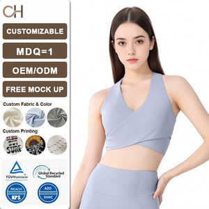 <span class=keywords><strong>Sujetador</strong></span> deportivo Arrival de cintura alta con espalda cruzada y cuello en V, top de yoga y fitness a prueba de golpes con efecto <span class=keywords><strong>push</strong></span>-<span class=keywords><strong>up</strong></span>, <span class=keywords><strong>sujetador</strong></span> de alto soporte con espalda abierta - Product Image 1