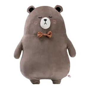 Custom soft brown bear stuffed & plush toy for sleeping