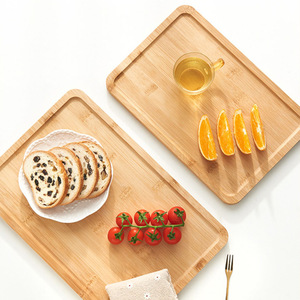 Juego de bandejas de bambú Hengyuan de 30x20cm, 35x23cm y 40x30cm para té, café, frutas y uso en la mesa de comedor. - Product Image 2