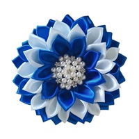 Liens personnalisés incorporés sororité lettres grecques broche fleur rose & vert Satin fleur broche broche