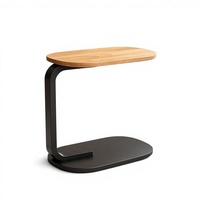 Table basse, table de chevet, mini table d'appoint, table d'angle mobile en panneau métallique industriel moderne avec rangement pour appartement, salon, hôpital