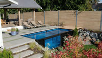 Piscine à conteneurs familiale et commerciale de 20.40 pouces, offrant des services personnalisés, en fibre de verre.