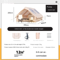 Prix surprise, ouverture automatique rapide, tente gonflable imperméable portable quatre saisons, deux chambres, salon, tissu Oxford