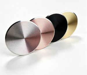 Wholesale Anodized Stamped <b>CD</b> Pattern Aluminum Sheet Special Shape Chamfer Edge Metal Decorative Plate <b>Custom</b> Silk Print Logo - Product Image 1