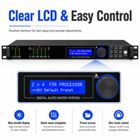 Processeur audio LA204 Pro, équipement audio professionnel 2 entrées 4 sorties, processeur numérique pour la gestion des enceintes