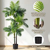 Plantes artificielles de haute qualité, palmiers artificiels courbés et palmiers en éventail pour la décoration de la maison ou du bureau, ornement d'anniversaire en plastique