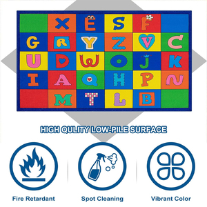 Tapis d'activité Alphabet de style Montessori pour les tout-petits Outils d'apprentissage en classe de garderie Tapis éducatif Développement précoce du langage - Product Image 2