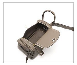 2026 New Fashion <b>Women's</b> <b>Bucket</b> <b>Bag</b> High Quality Cowhide Simple Style Genuine Leather Handbag with Button Closure - Product Image 4