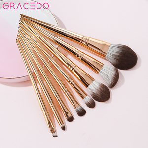 Ensemble de pinceaux de maquillage professionnels Gracedo ensemble de 8 pièces en or pinceaux de maquillage ensemble de pinceaux de maquillage professionnels - Product Image 3