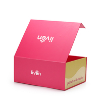 Emballage de boîte-cadeau rigide rose pliable écologique boîte d'abonnement pliable magnétique personnalisée en gros pour la publicité de marque