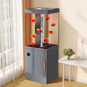 高級耐久性エコフレンドリー省エネ水槽寝室リビング縦型長方形ガラスフィルター水槽カスタマイズ可能サイズ - Product Image 1