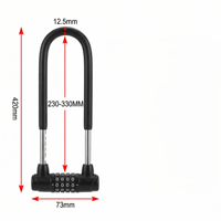 Cadenas de sécurité antivol en acier à combinaison, manuel, durable, haute sécurité, noir, pour vélo, moto, scooter