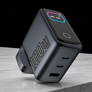 OEM Customized 100w gan charger oem with 3-Port Multi-Device and Ai Display Fast Charging <b>Power</b> <b>Adapter</b> for XIAOMI - Product Image 1