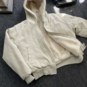 2025Heavy Duty Canvas Retro Washed Hooded <b>Jacket</b> Cotton <b>Jacket</b> | <b>Velvet</b> Thickened <b>Jacket</b> <b>for</b> Men and <b>Women</b>, Factory Direct Sales - Product Image 6