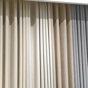 Rideaux occultants de haute qualité en tissu de <span class=keywords><strong>lin</strong></span> uni texturé, aspect <span class=keywords><strong>lin</strong></span>, qualité supérieure, pour fenêtres - Product Image 4