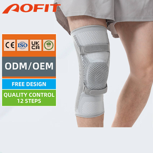 Genouillère de soutien professionnelle avec sangle rotulienne et stabilisateurs latéraux, manchon de compression pour le soulagement des déchirures du ménisque - Product Image 1